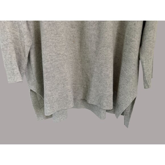 Duffy Oversized Sweater Tunic XS/S Gray & Black Cashmere Blend Boatneck Pullover - Picture 6 of 10